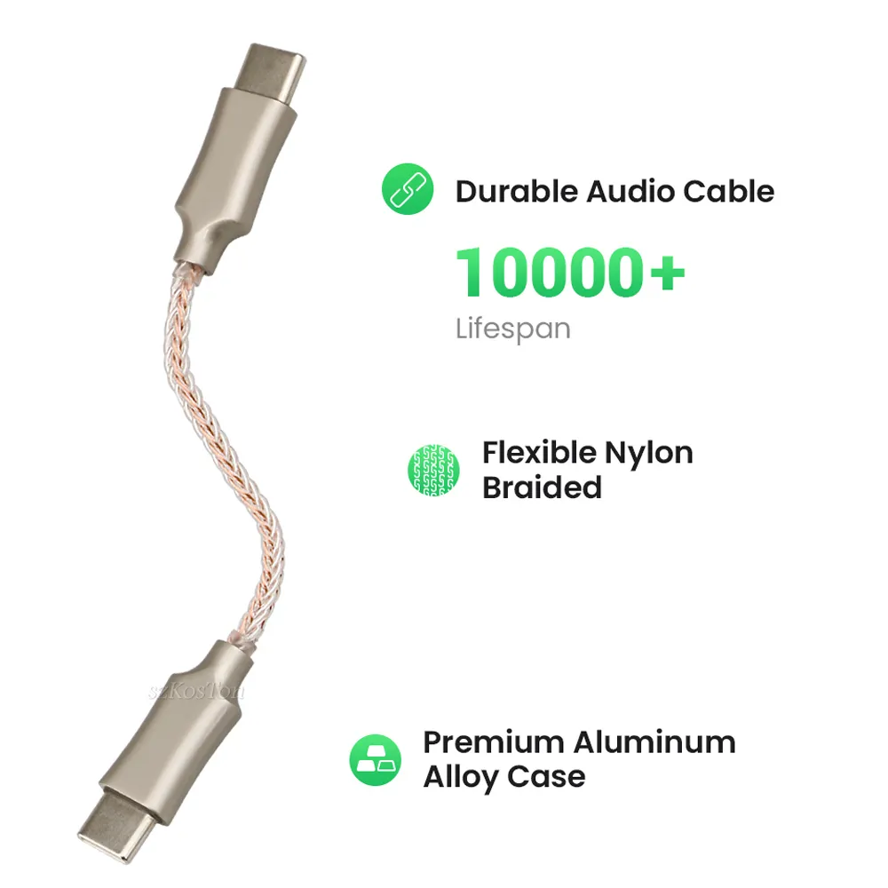 thumbnail image 2 of Type C To 3.5mm Headphone Amplifier Adapter, Cs43131 High Performance Chip, Can Be Connected To Your For Android Phone Via USB‑c. Connect Your Pc, Laptop Directly Or Via A USB Adapter(Silver 2 of 14