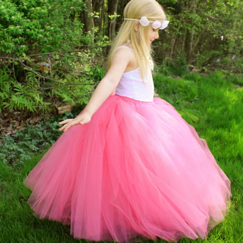 Girls Orange Long Tutu Skirt for Infants and Toddlers Polyester Tulle  Knee-Length Skirt with Appliques Decoration from Dhgate Maternity Dresses -  price 13.38