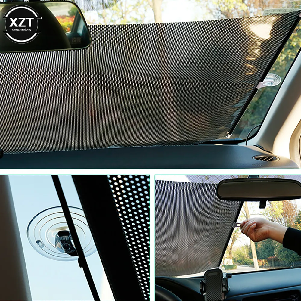 IClover Foldable Car Windshield Sun Shade - Front Window UV Block Cover Silver