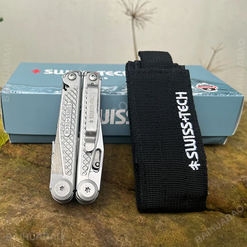 SWISS TECH 18 In 1 Folding Pliers Multitool for Woodworking and