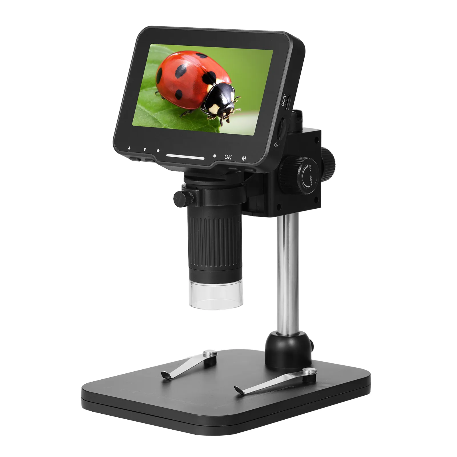 3 Inches IPS HD Screen Digital Microscope with 500X-1500X Magnification ...