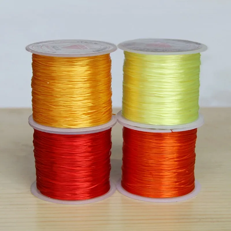 String Rope Roll Colorful 60M/Roll 0.5MM Stretchy Elastic String Rope Cord for Jewelry ...