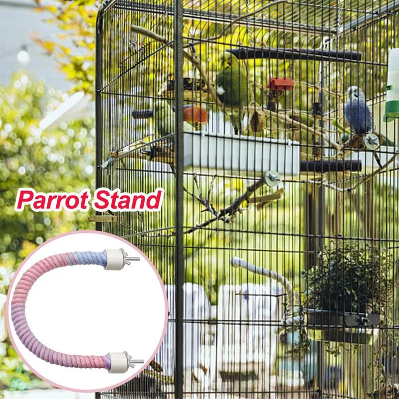 Toys For Parrots Parrot Cage Stand: Colorful Bird Rope Swing