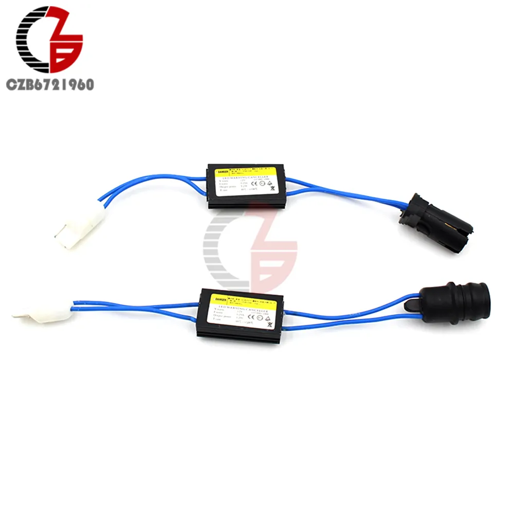 2pcs H7 LED Headlight Anti-Flicker Resistor Kit - 50W 6 Ohm Canbus Error Decoder Harness For Fog Lights & DRL 2pcs H7 LED Headlight Anti-Flicker Resistor Kit - 50W 6 Ohm Canbus Error Decoder Harness For Fog Lights & DRL