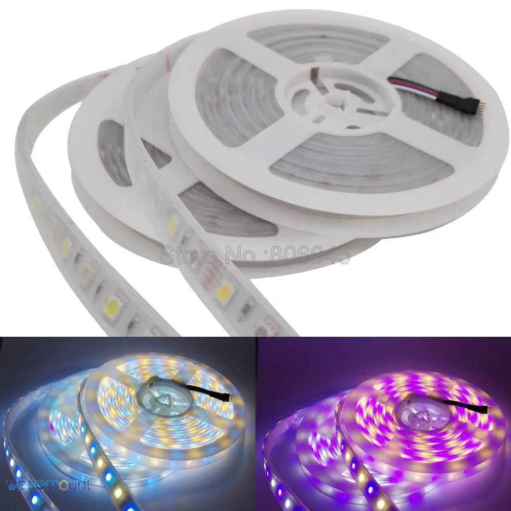 16.4ft RGB LED Strip Light - 5050 Chip, Waterproof, 12V/24V, Color Changing