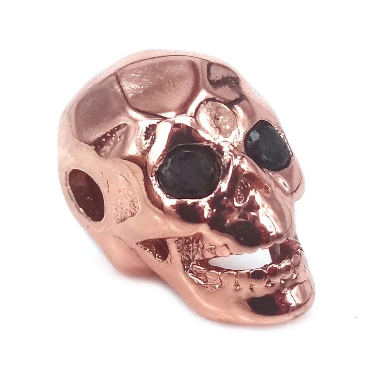 Skull Beads For Bracelets 10pcs 4mm Stainless Steel Skull Spacer