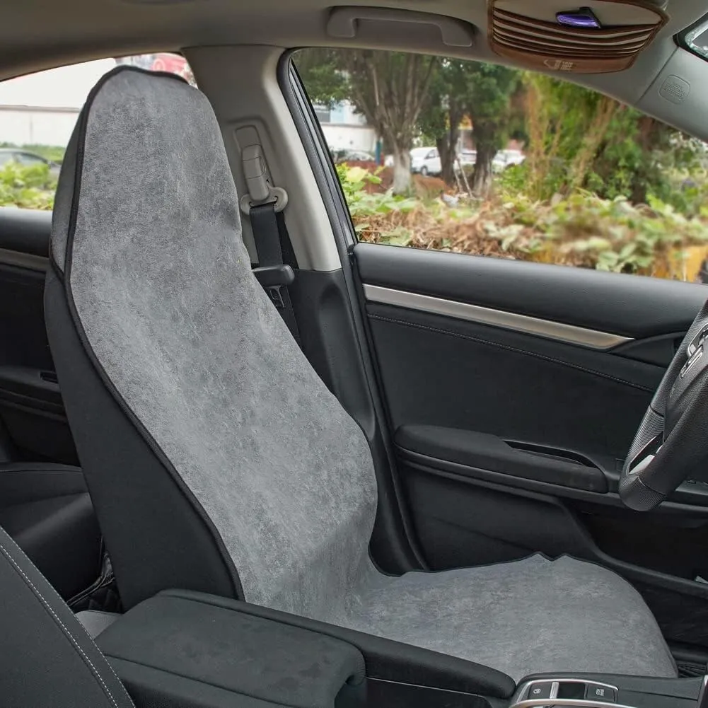 ZIMISI Sweat Towel Car Seat Cover - Universal Waterproof Non-Slip Protector (Blue) - View #8