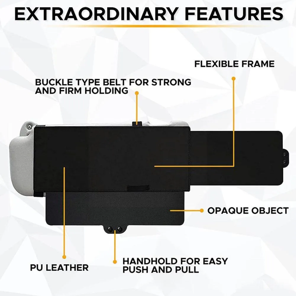Rebvugr Polarized Sun Visor Extender, Car Sun Blocker With PC Lens And Side Sunshade Portable Auto Sun Visor Uv Protection Anti Glare Auto Visor For Safe Driving Fit For Most Cars Black - View #11