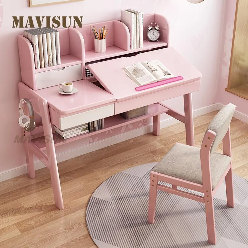 Study desk pink discount