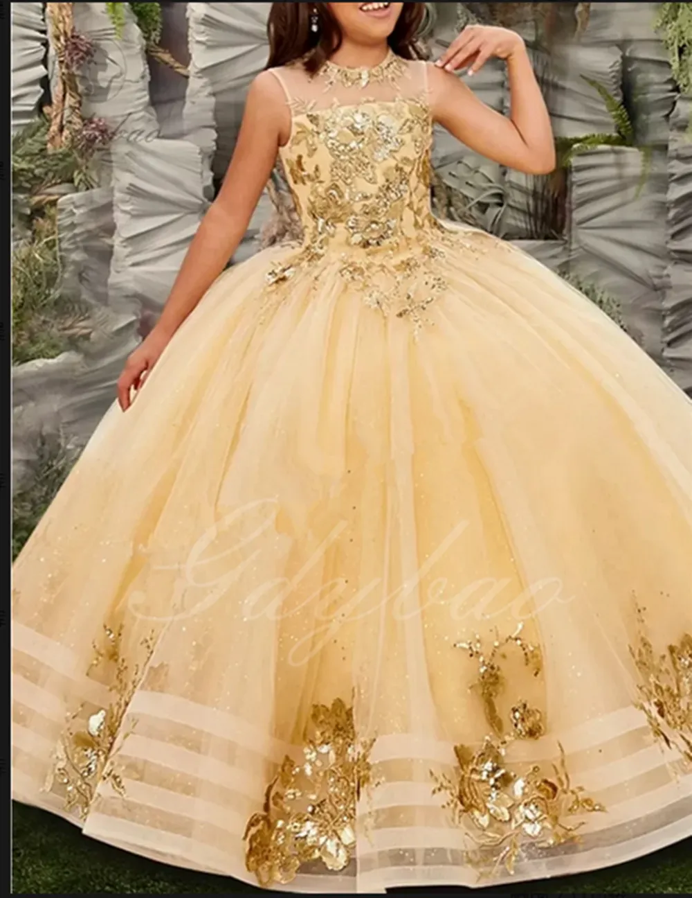 mac duggal prom dress Long Cream Floral Prom Dress: Mac Duggal 79329 Cream Multi / 4