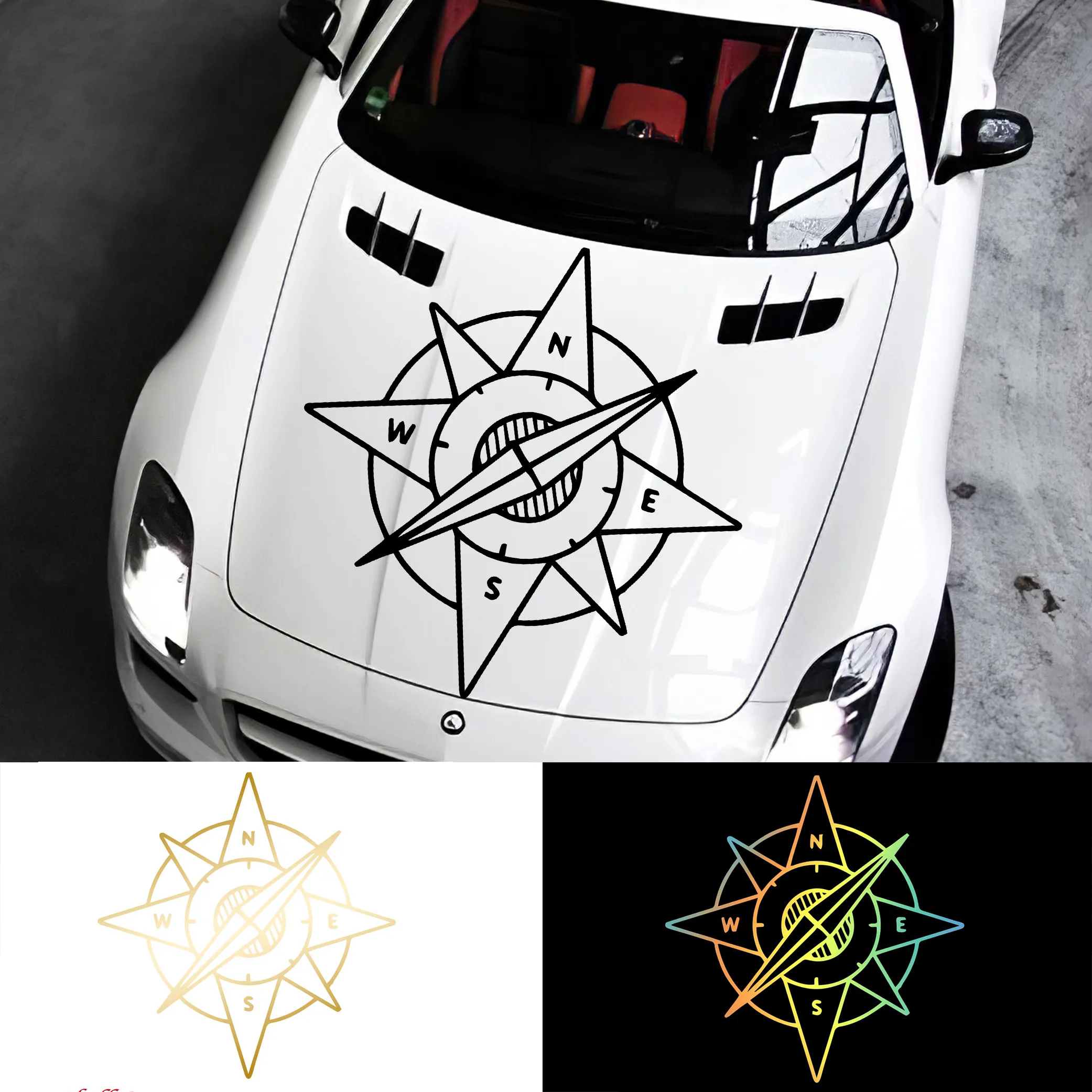 Compass Car Sticker Waterproof Vinyl Decal For... From Ddmyday, $25.19 ...
