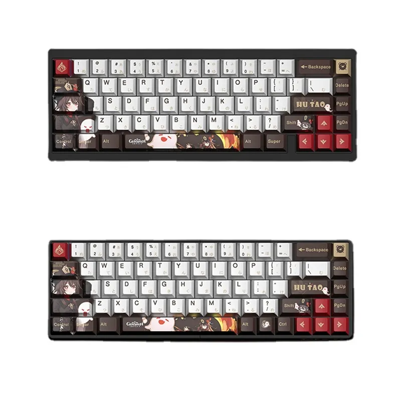 JakeTsai PBT keycaps, 129 toetsen Double Shot Keycaps Zijgegraveerde Transparante Keycap Set Cherry Profiel Backlit Keycaps voor Cherry MX Switch ASIN/ISO Layout Mechanisch Toetsenbord