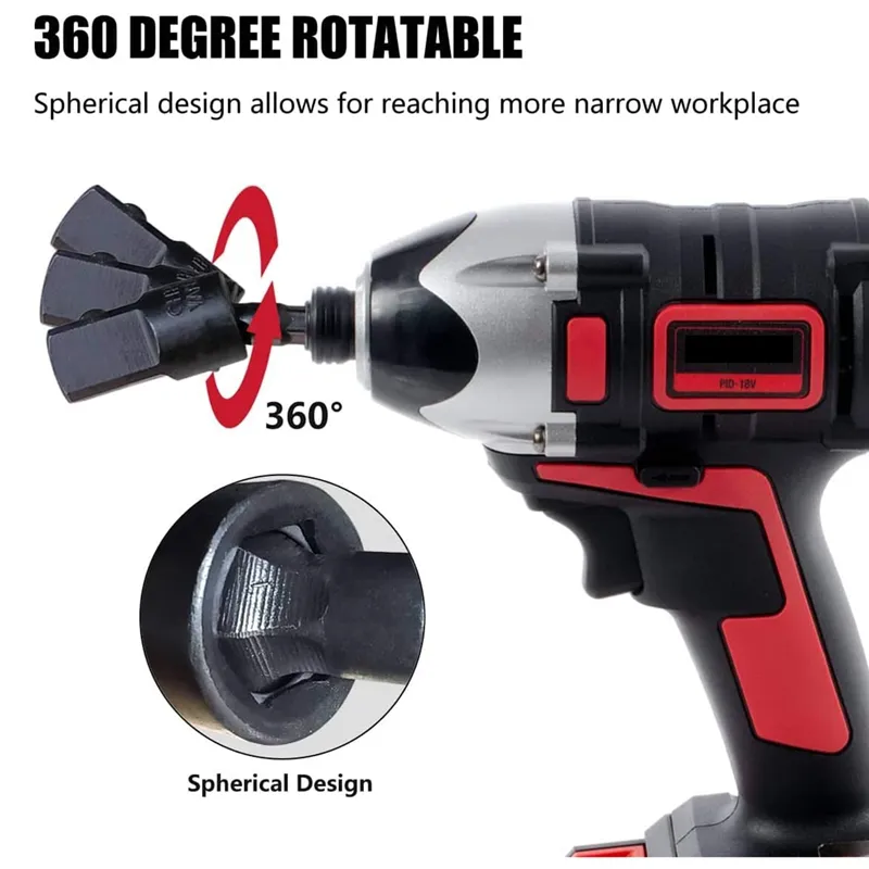Squibble Socket Wobble Socket Adapters Universal Joint Swivel Socket Set 1/4 Inch Hex ...