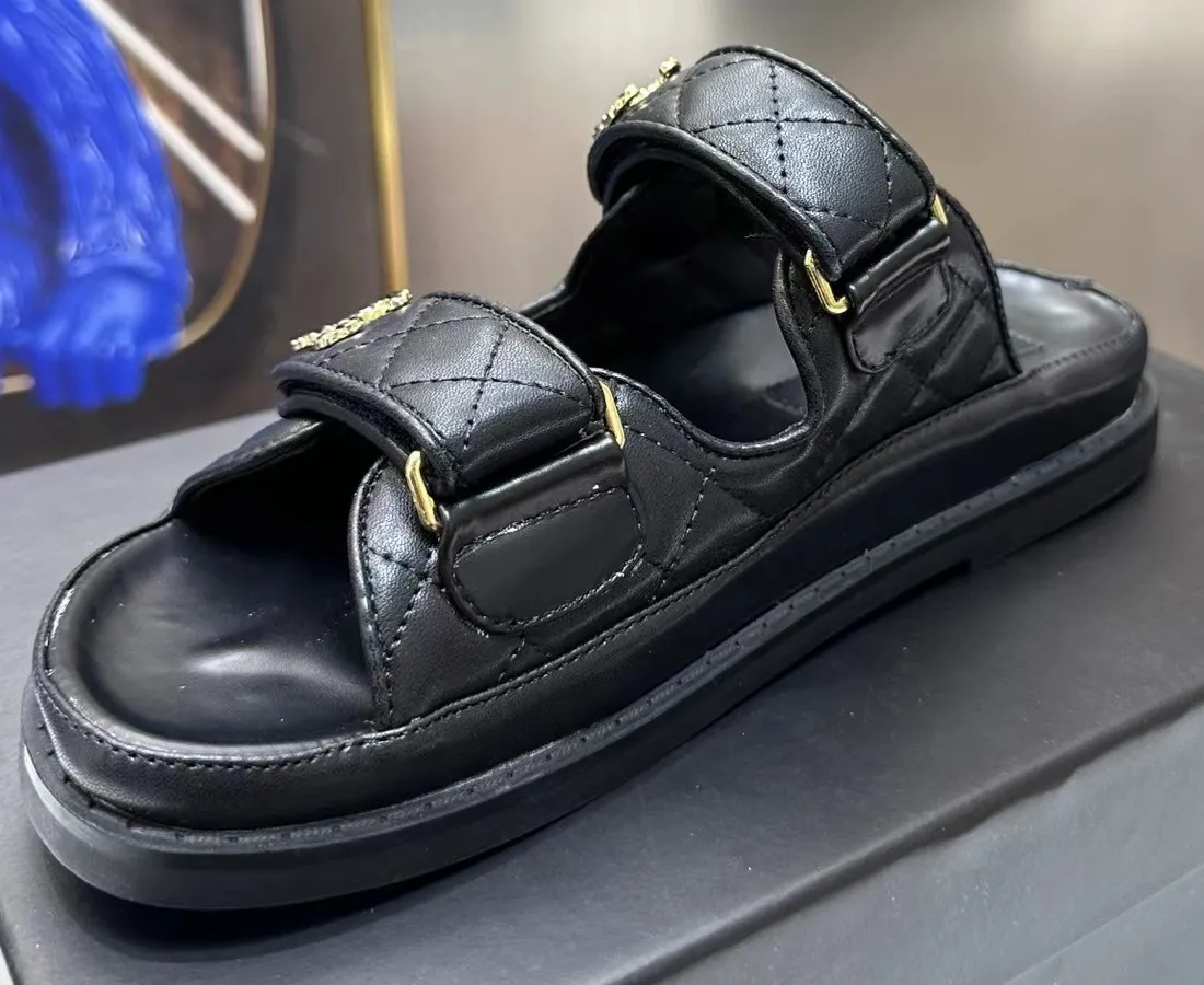 Bulk Womens Designer Sheepskin Comfortable Platform Sandals Cool Summer Fashion With Velvet Striped Velcro Flats Genuine Leather Fisherman Shoes Flat Flipflop For Sports And Beach Available In Sizes 3...