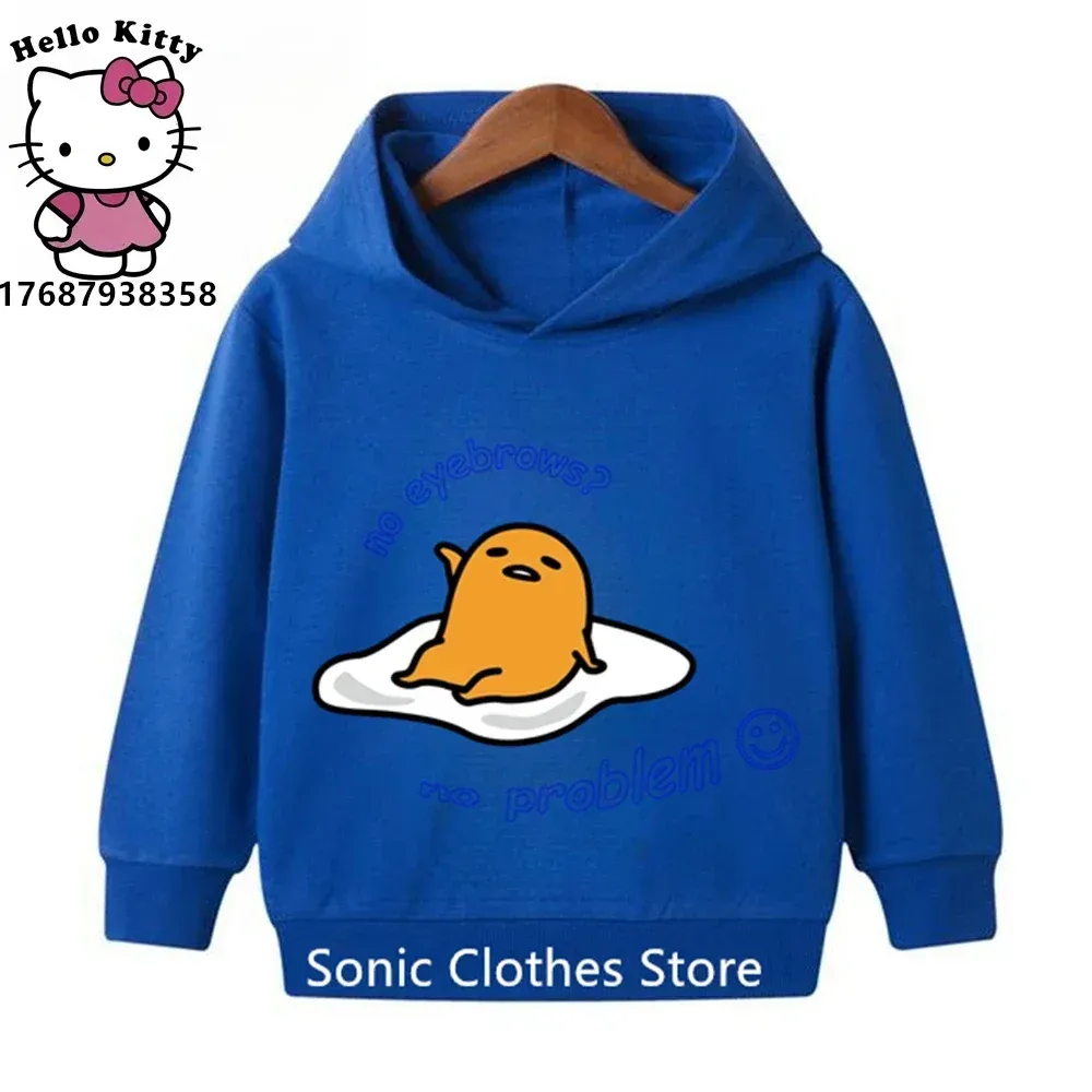 Save Big on Bulk Cute Anime Hoodies Anime Hooded Sweatshirt: Gudetama Kids  Sweater, Cute Girl Spring Autumn Kawaii Long Sleeve Coat, Boys Anime