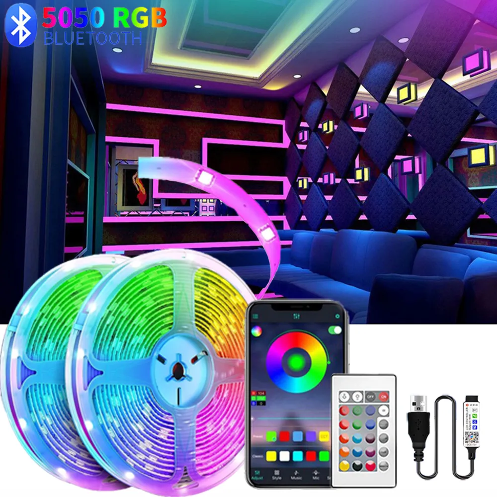 Upgraded5050 RGB LED TV Backlight Kit with Remote Control, USB Powered ...