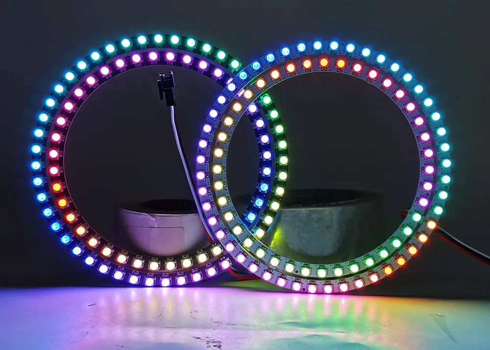 DC5V WS2812B Individually Addressable RGB Round LED Ring Light for ...