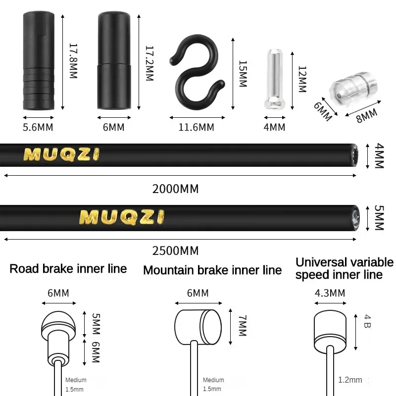 Muqzi Bike Shift Brake Wire Protection Housing Mtb Road Folding Bicycle