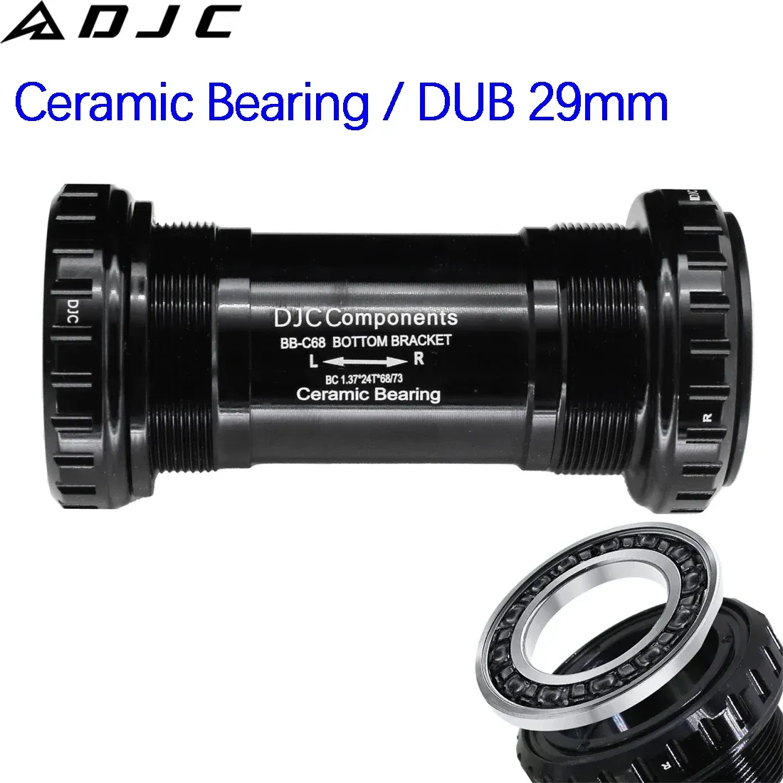 DJC Bike Sealed Ceramic Steel Bearing DUB Bottom Bracket: Ultimate