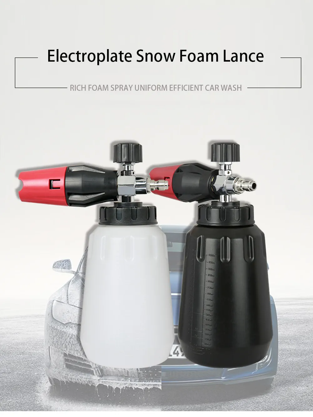 Pressure Washer Accessories PRO 360 Snow Foam Lance Blaster With 1L Wide Bottle - Nilfisk Pro Quick Release Fit Foam Gun
