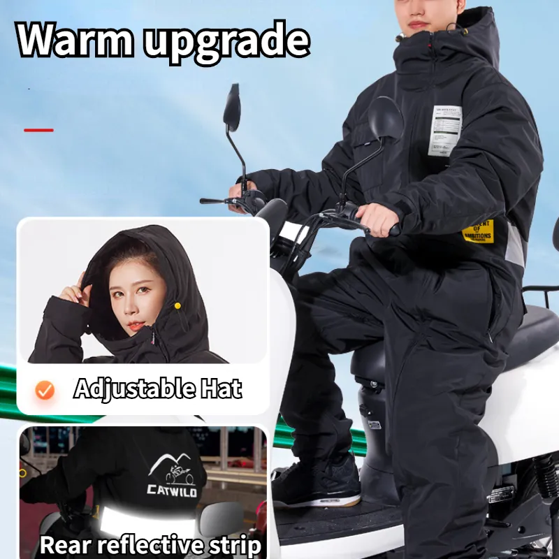 Electric Motorcycle Jacket Winter Windproof Waterproof Warm Snowmobile ...