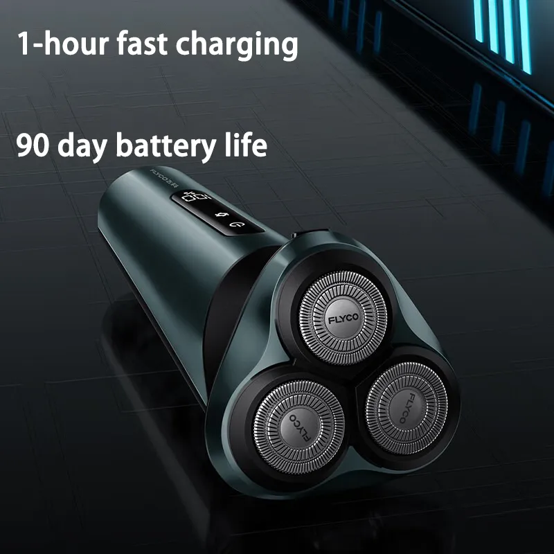 Men's Smart Electric Shaver with Full Body Wash, 1 Hour Fast Charge ...