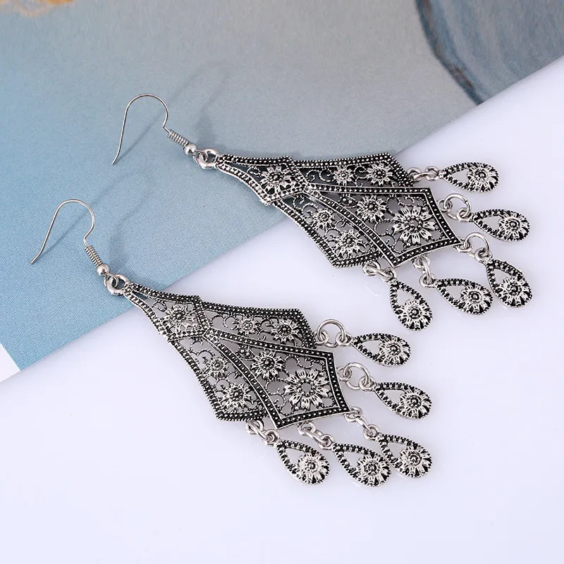 Orecchini Lunghi A Nappa In Argento 925 - Donna, 75mm, Regalo Per Madre, Fidanzata, Eleganti E Leggeri