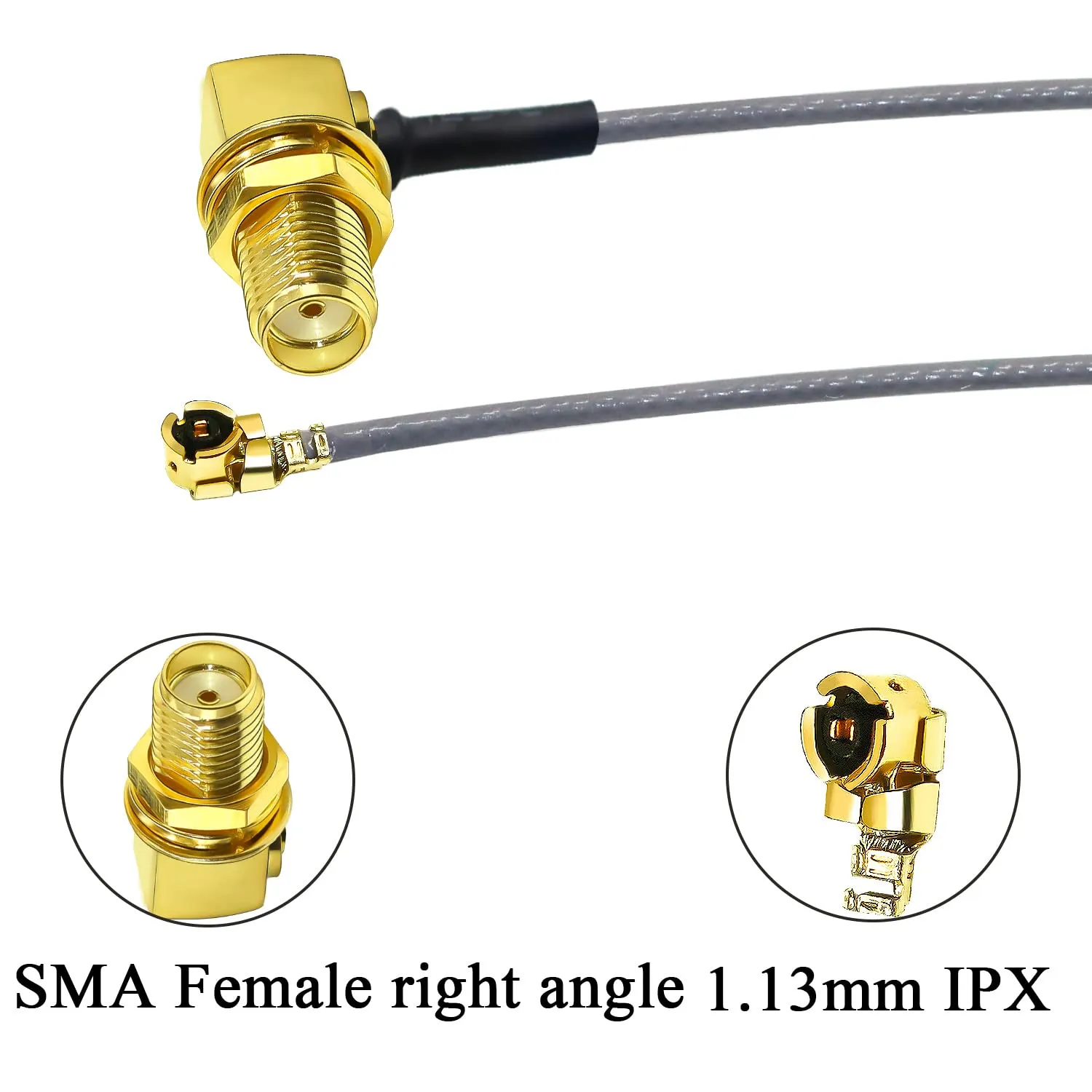 IPEX To SMA Coaxial Cable Right Angle SMA Female To UFL Female RF ...