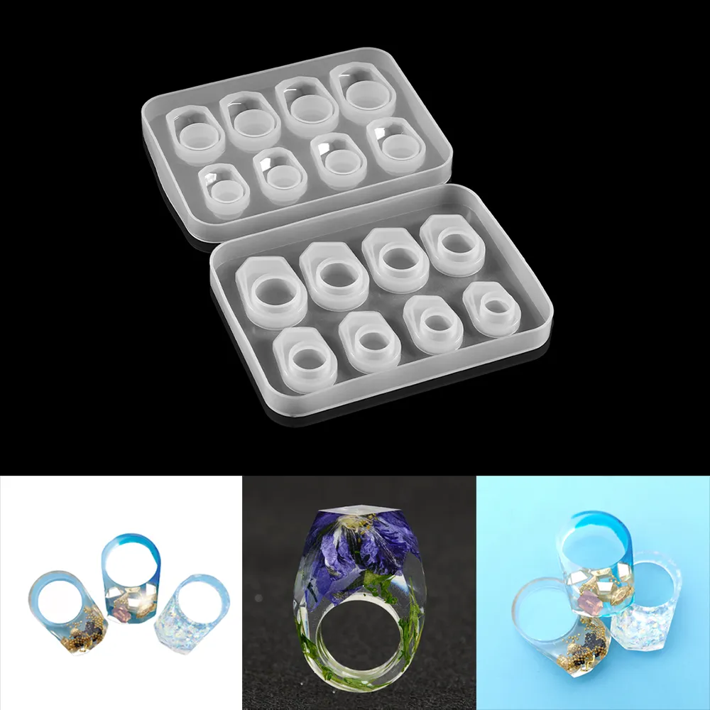 2PCS Flower Ring Holder Silicone Molds - DIY Resin Jewelry Display For Wedding Gifts