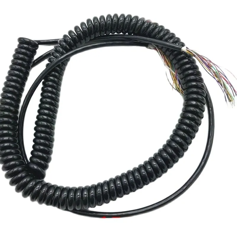 Coiled Spring Spiral Cable with 12 to 26 Cores for CNC Handheld Encoder ...