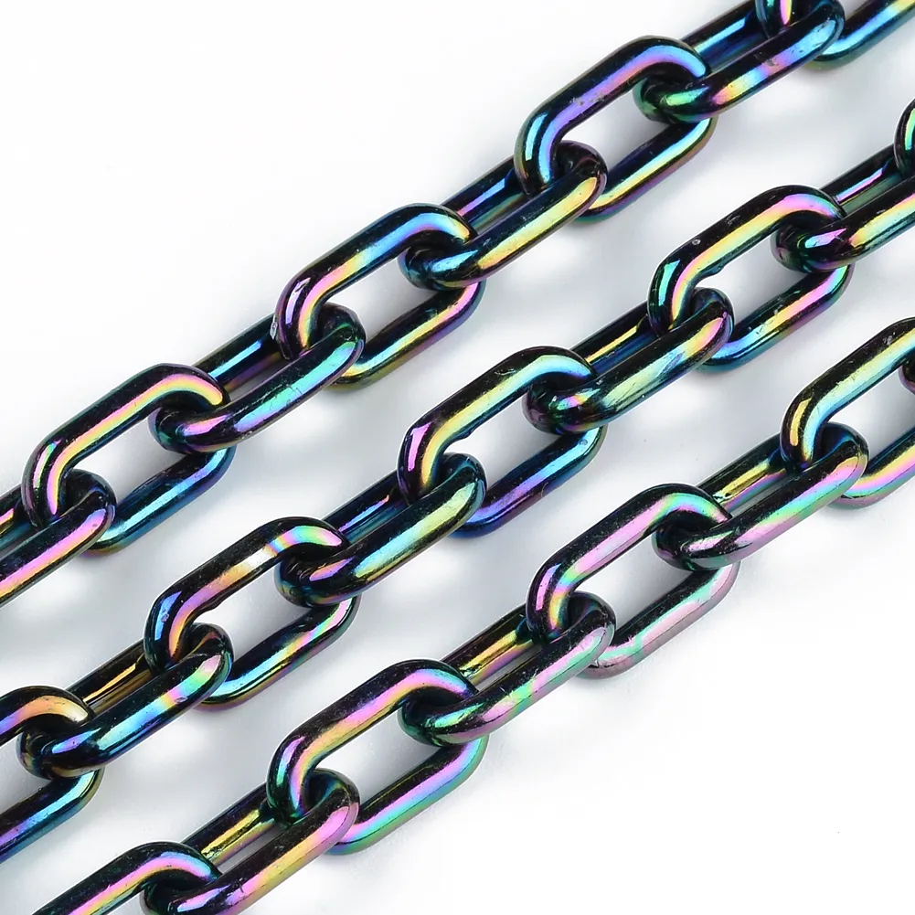 50-Pack 50cm Colorful Acrylic Link Chain Keychains with Lobster Clasp ...
