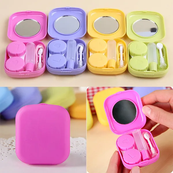 New Cute Style Pocket Mini Contact Lens Case Travel Kit Easy Carry Eyes ...
