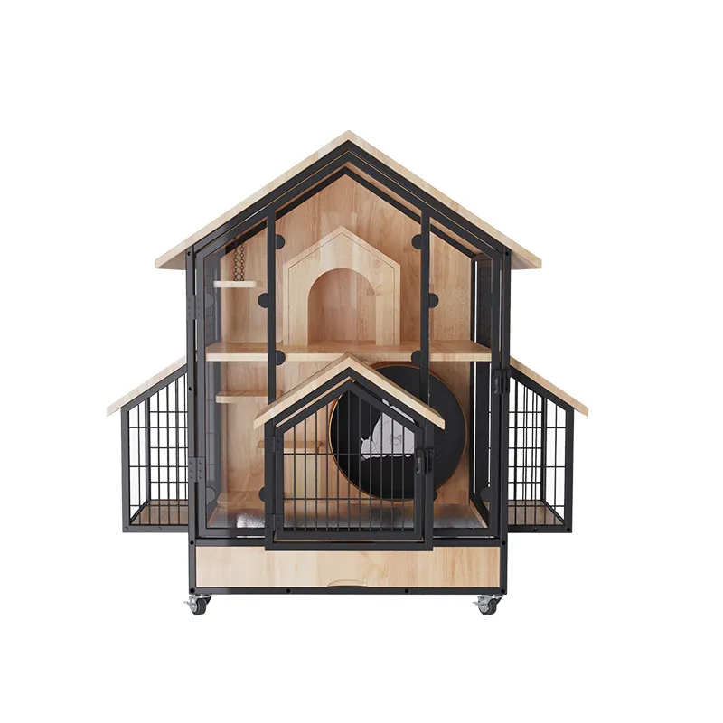 Curated visual reference: Acrylic Hamster Cage Solid Wood Multi Level Pet Habitat Secure Photo Inspiration