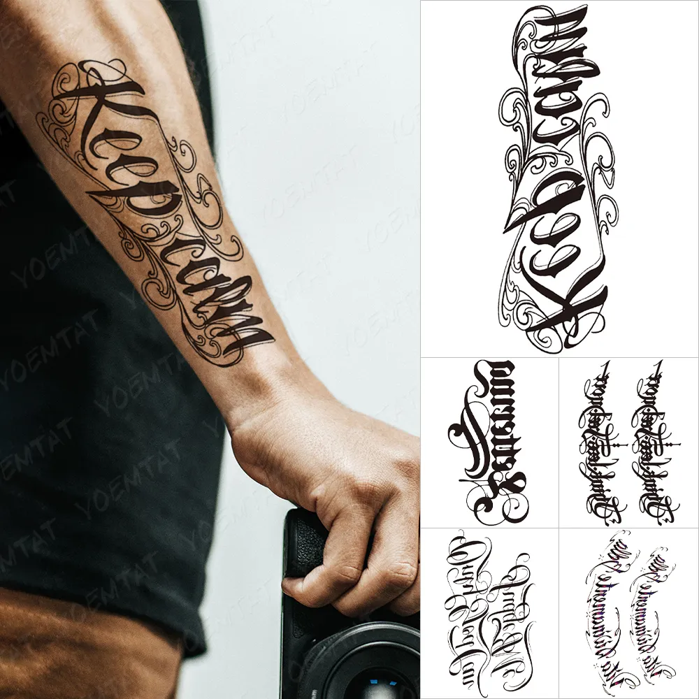 Handwriting Font Waterproof Temporary Tattoo Sticker for Arm and Wrist Body  Art from Dhgate Airbrush Tattoo Supplies - price 18.09, image size:1000x1000