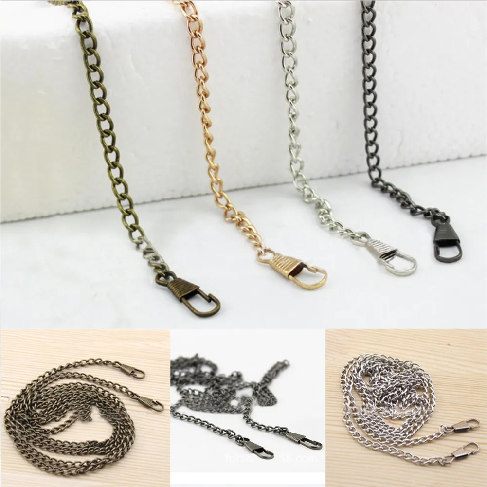 Correa Cadena Para Bolso Desmontable 120 Cm Marrón Y Dorado – Cuero Y Metal, Ideal Para Bolsos De Hombro O Bandolera DIY