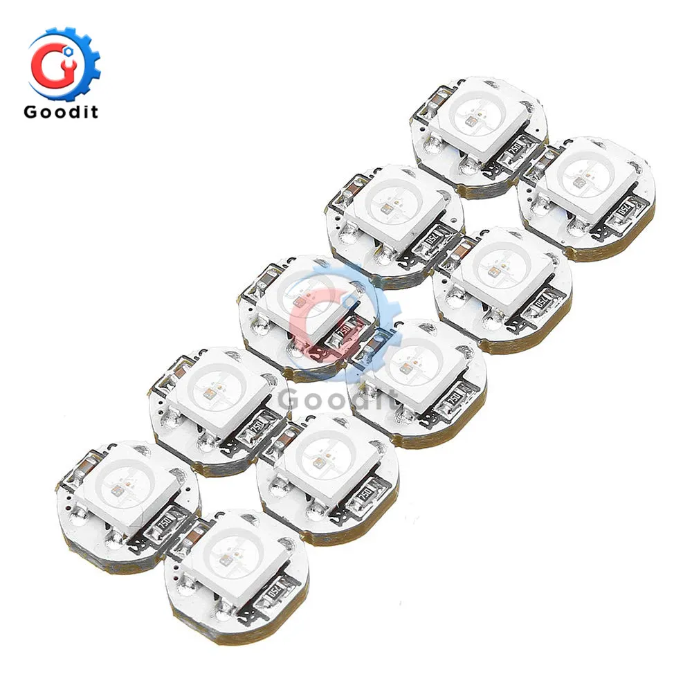 DC 5V 3MM X 10MM WS2812B SMD RGB LED Mini PCB Board 5050 Chip Built-in ...