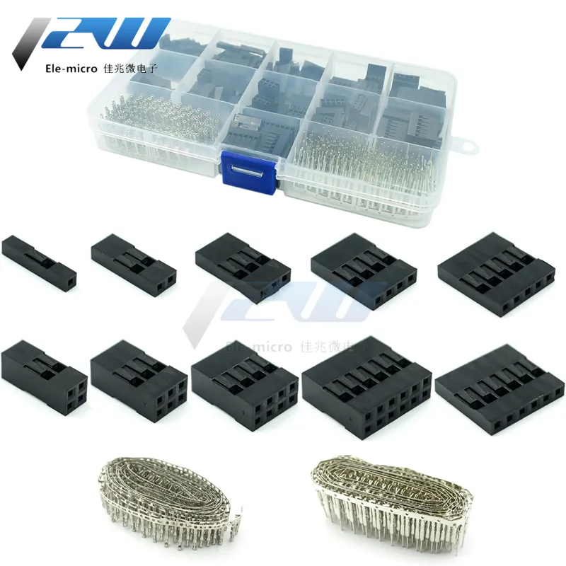400 Pcs Jumper Wire Female Housing 4 Pin Connector Pitch 2.54mm Black - View #9