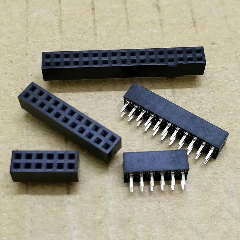 2.0mm Double Row Straight Female Pin Header Socket Connectors 2x2 to ...