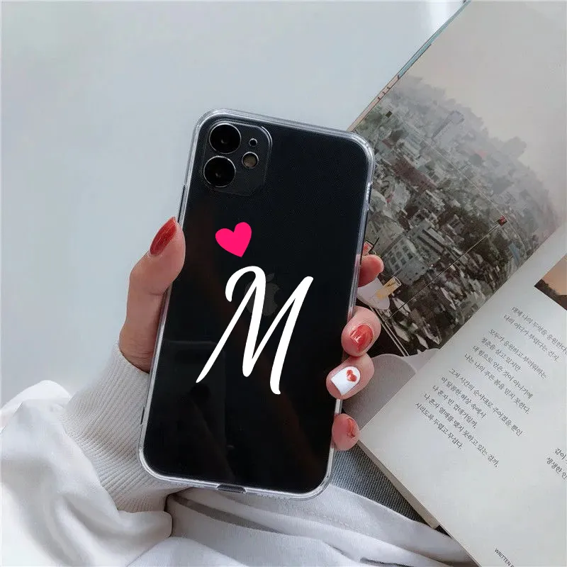 Transparent Love Heart Letter phone cases for iPhone... Transparent Love Heart Letter phone cases for iPhone...
