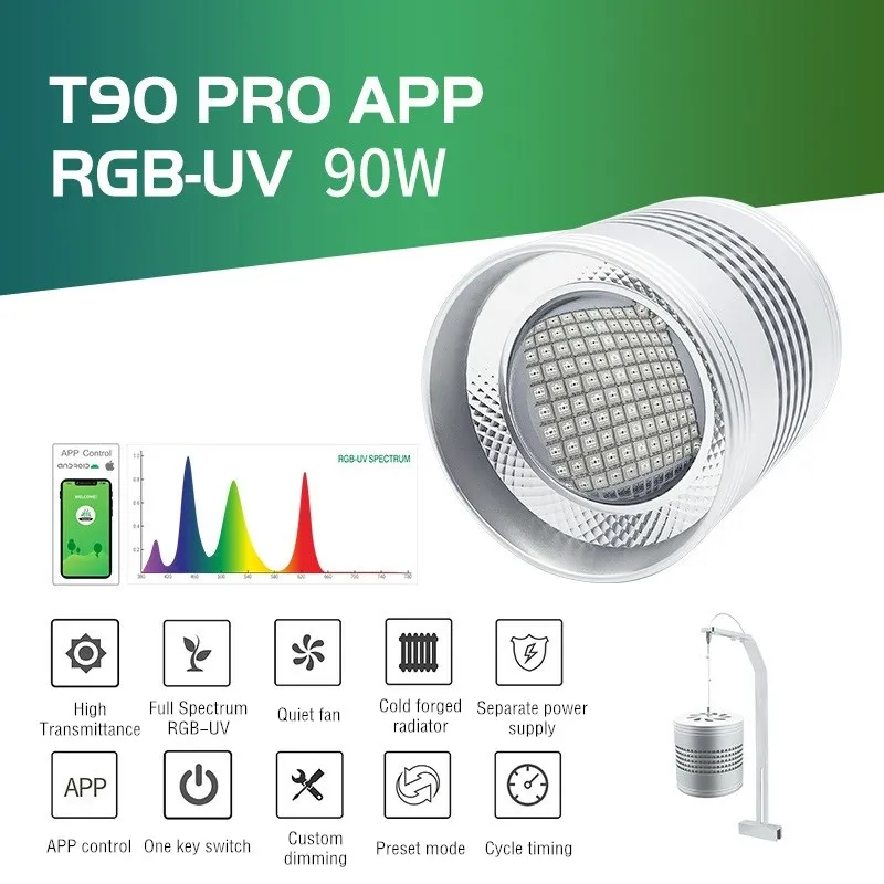 AQUA T90 PRO Full Spectrum light shop with APP Control