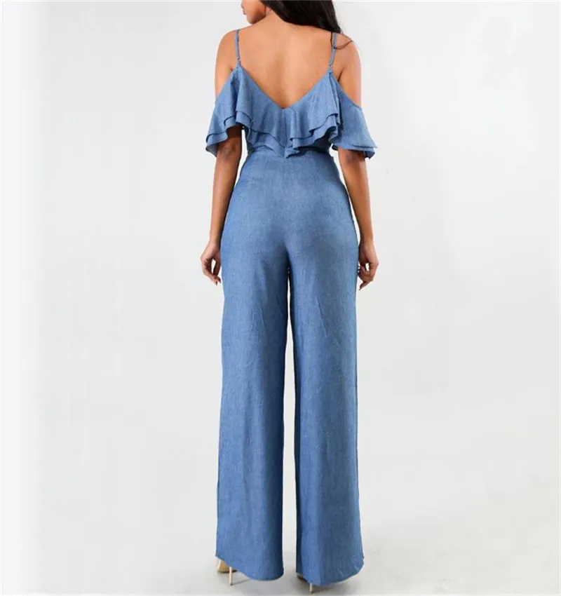 Lotus Leaf Suspenders Sexy Jumpsuit Lotus Leaf Suspenders Sexy Jumpsuit