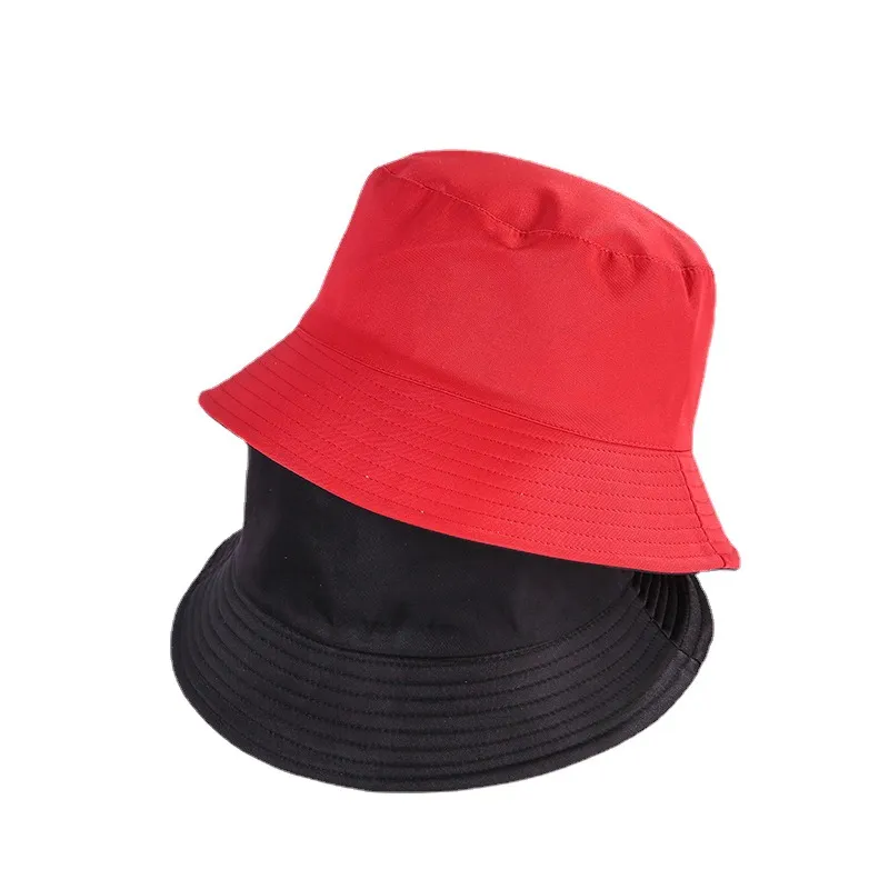 Double-sided Solid Color Bucket Hat Unisex Sun Hat  display picture 3