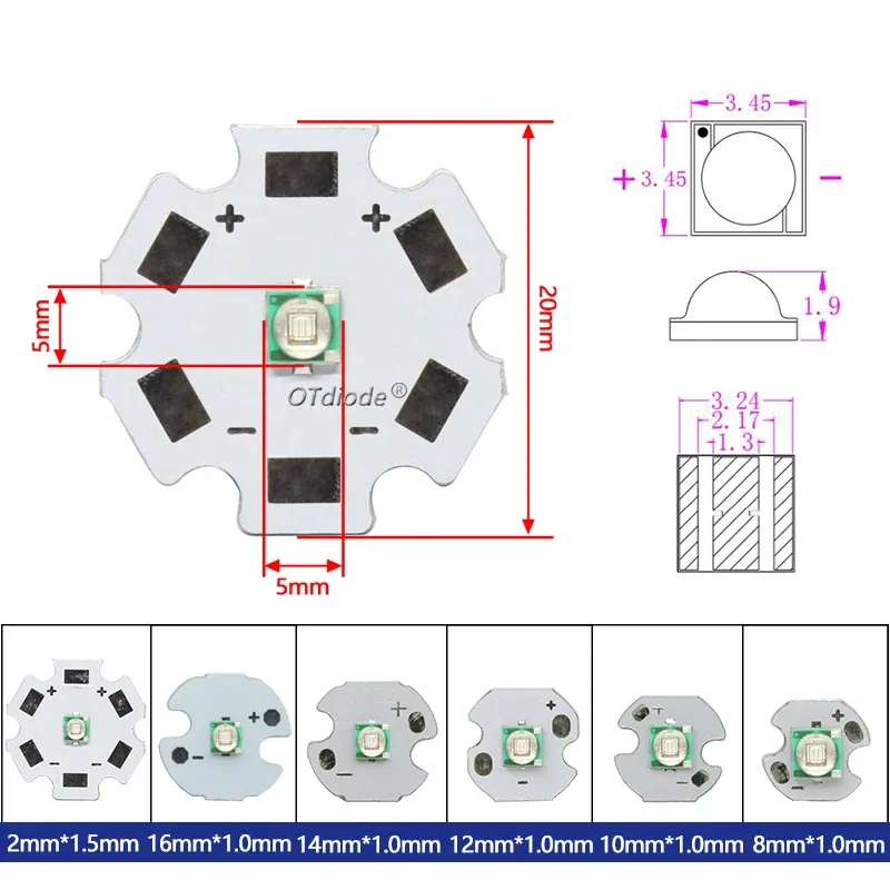 Power LED 3W Blue & Royal Blue - Foto 2