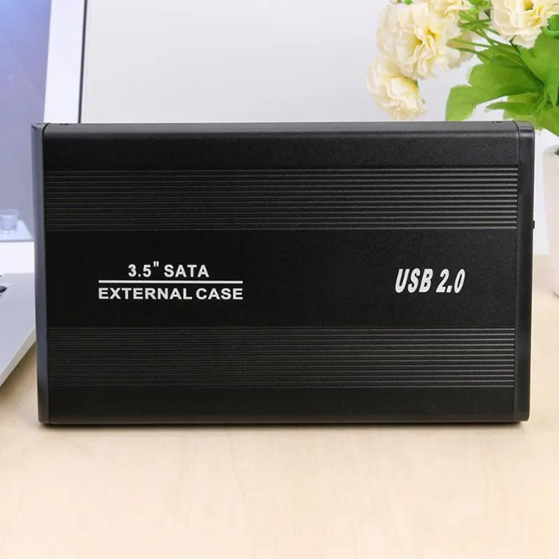 HDD Case 3.5-Inch USB 2.0 To SATA Aluminum Alloy Mobile Hard Disk Box Notebook Desktop External HDD Case