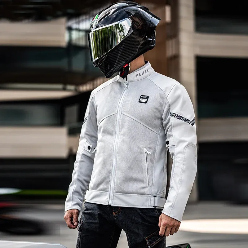 Breathable Mesh Motorcycle Jacket with Removable Protective