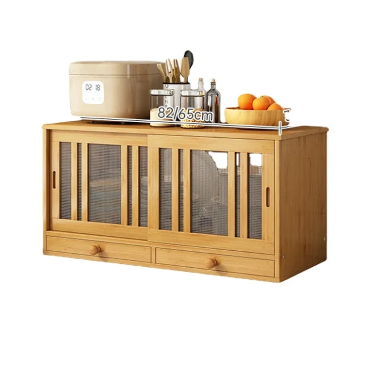 Japanese Provincial Style Kitchen Storage Cabinet, Space-Saving Dish ...