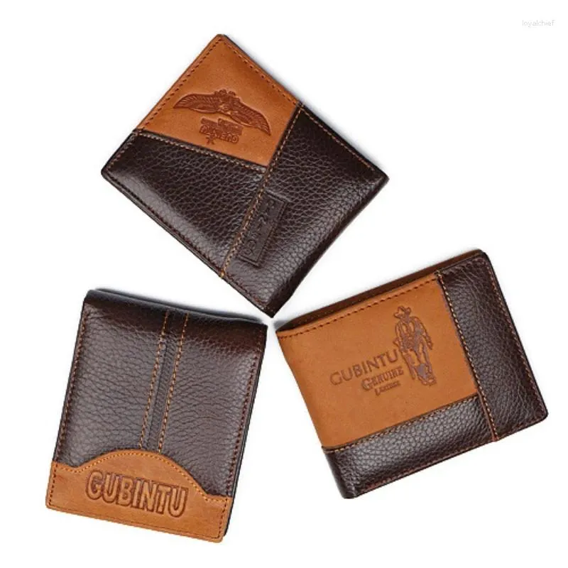 DHgate Genuine Leather Trifold Coin Purse Wallet for Men w ID Window Card Slots Money Clip Bags Luggage Accessories