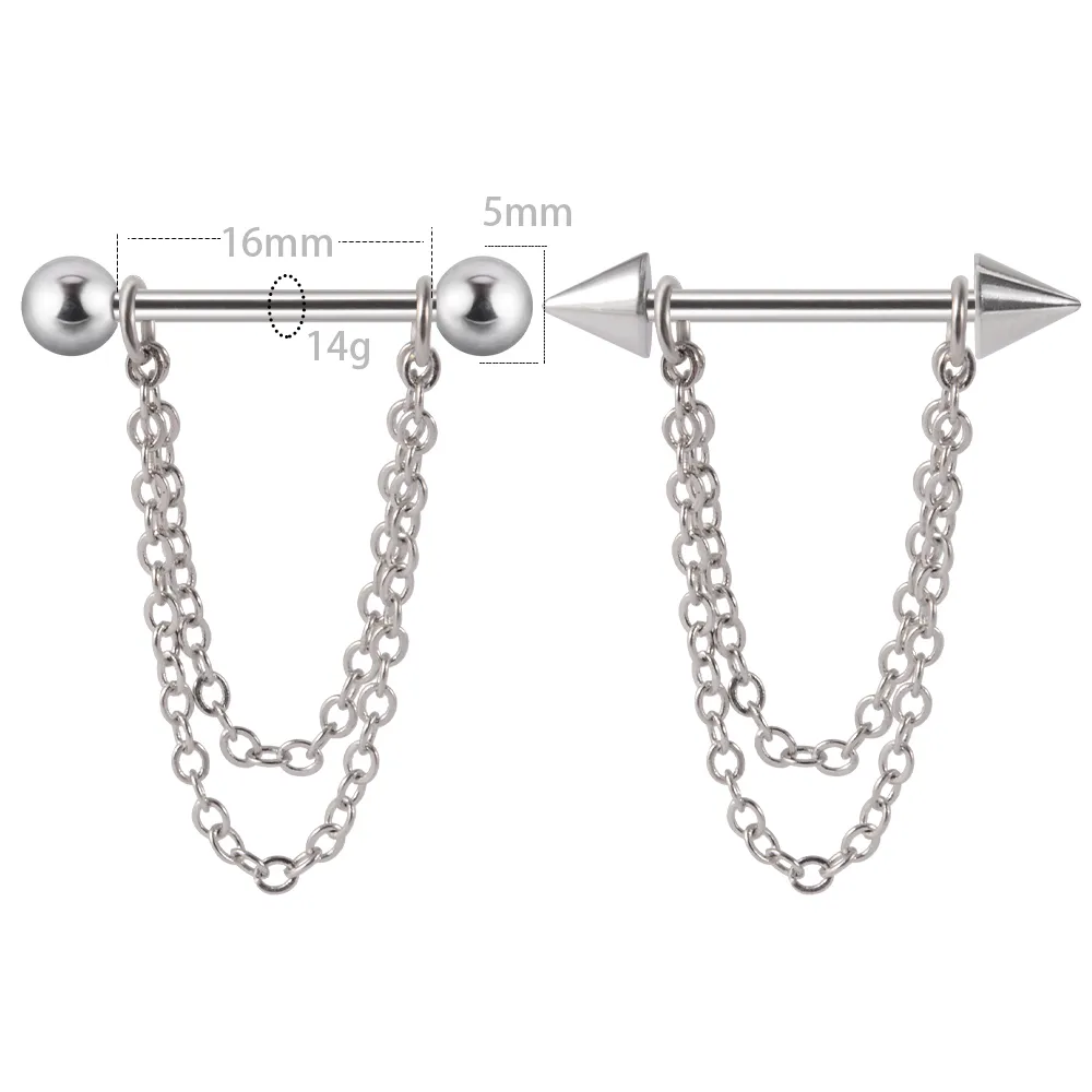 thumbnail image 2 of Lobal Domination Claw Hammer Nipple Shields – 14g (1.6mm) X 12mm, Surgical Steel, Pair 2 of 4