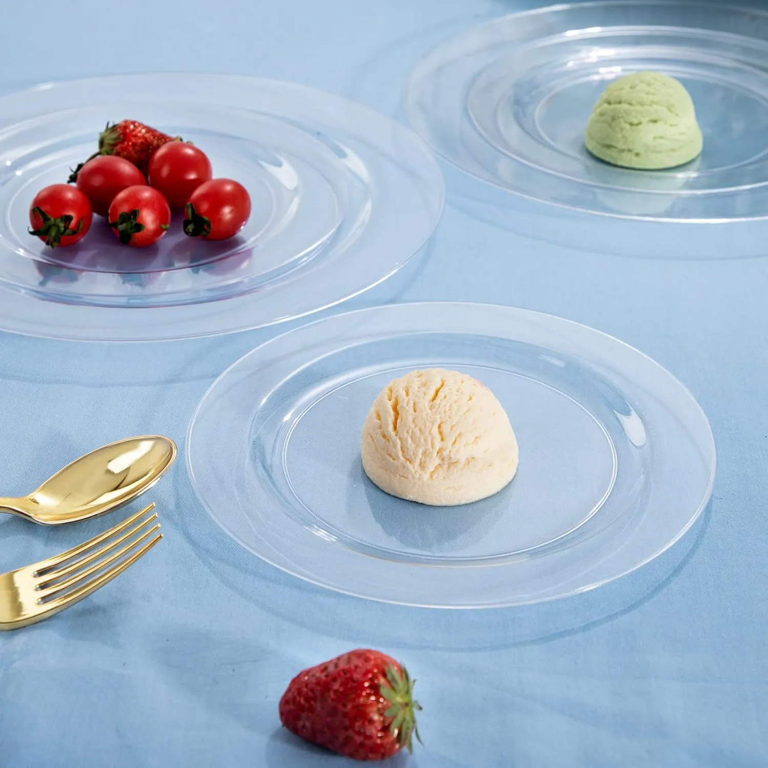 Clear plastic dinner plates online