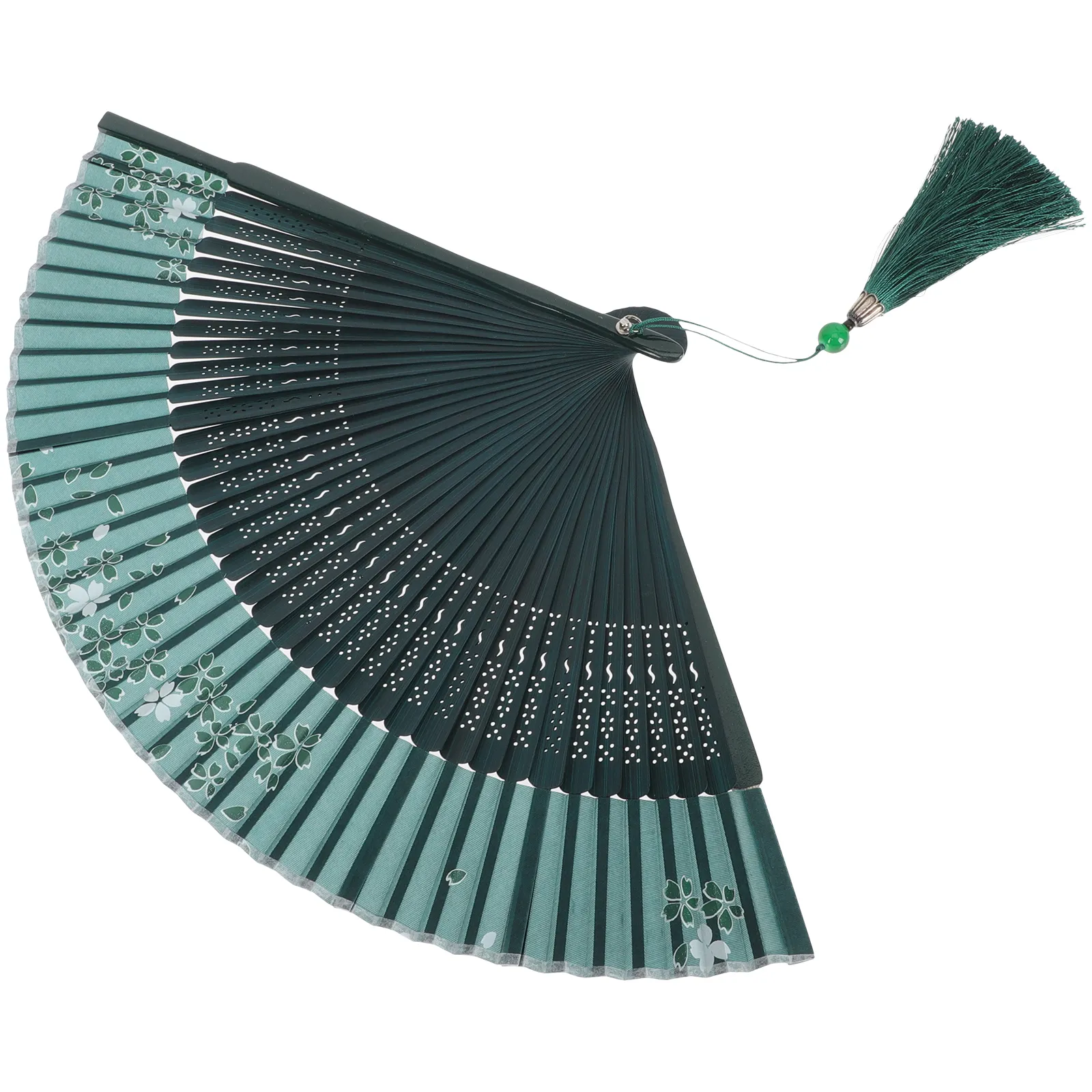 Vintage Foldable Hand Fan - Wood & Paper Retro Style Fan, Lightweight Portable For Summer, Beige